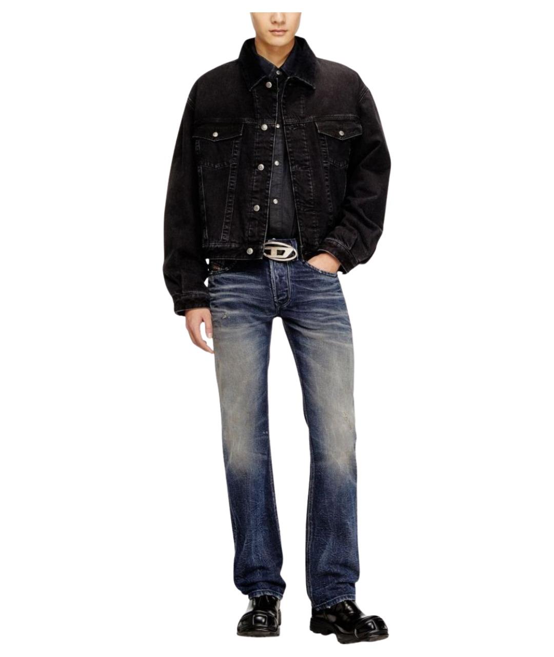 DIESEL Синие хлопковые прямые джинсы, фото 3