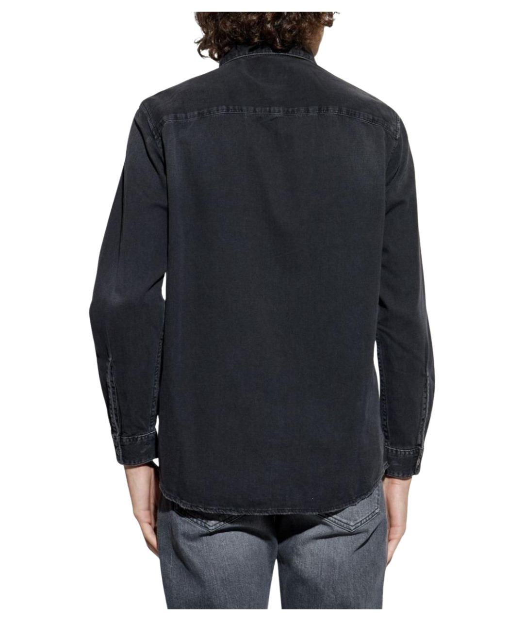 DIESEL Черная хлопковая классическая рубашка, фото 4