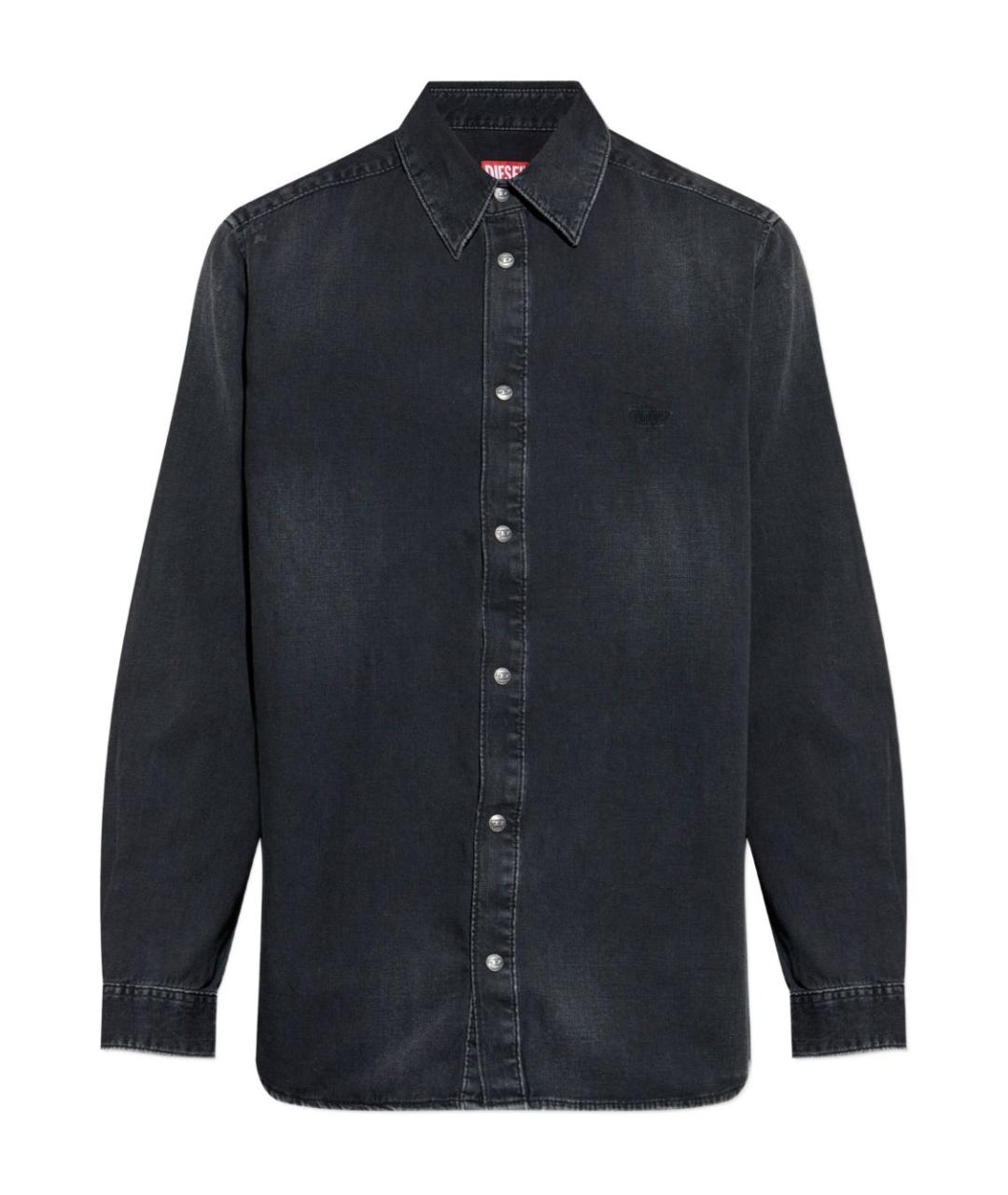 DIESEL Черная хлопковая классическая рубашка, фото 1