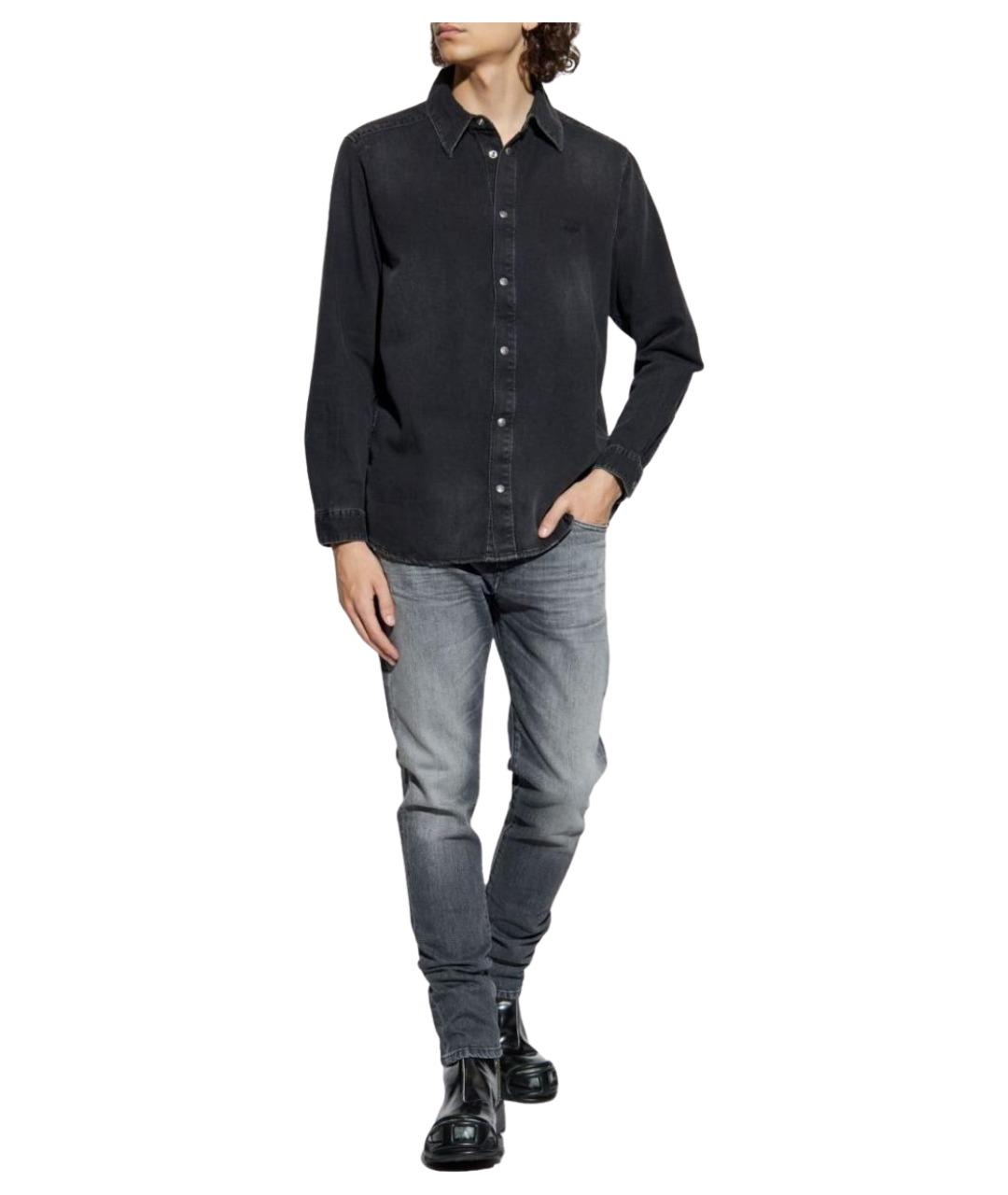 DIESEL Черная хлопковая классическая рубашка, фото 2