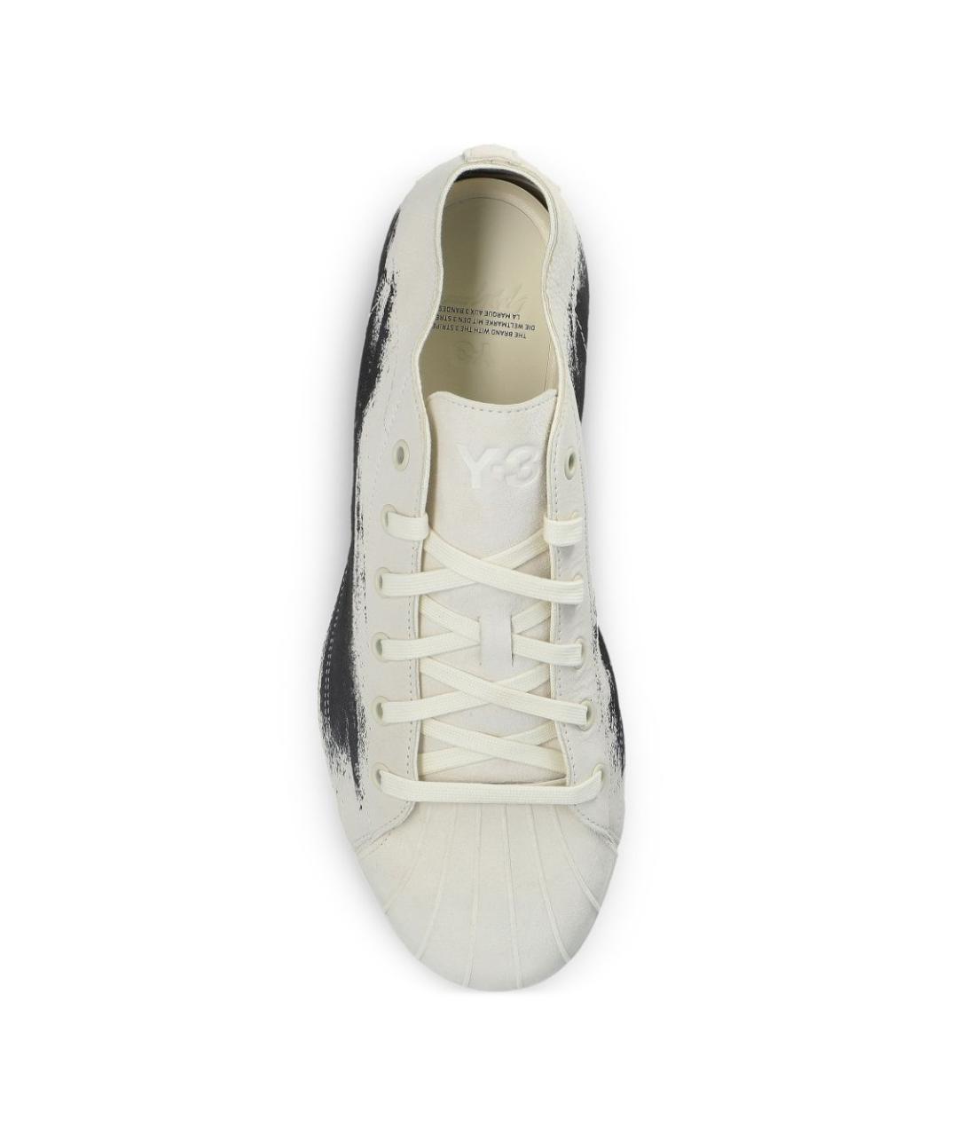 Y-3 Белые кожаные низкие кроссовки / кеды, фото 4