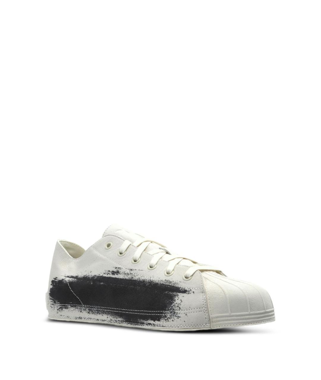 Y-3 Белые кожаные низкие кроссовки / кеды, фото 3