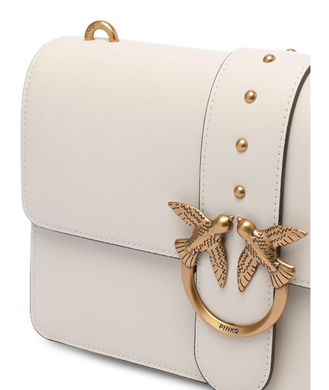 PINKO Белая кожаная сумка через плечо, фото 2