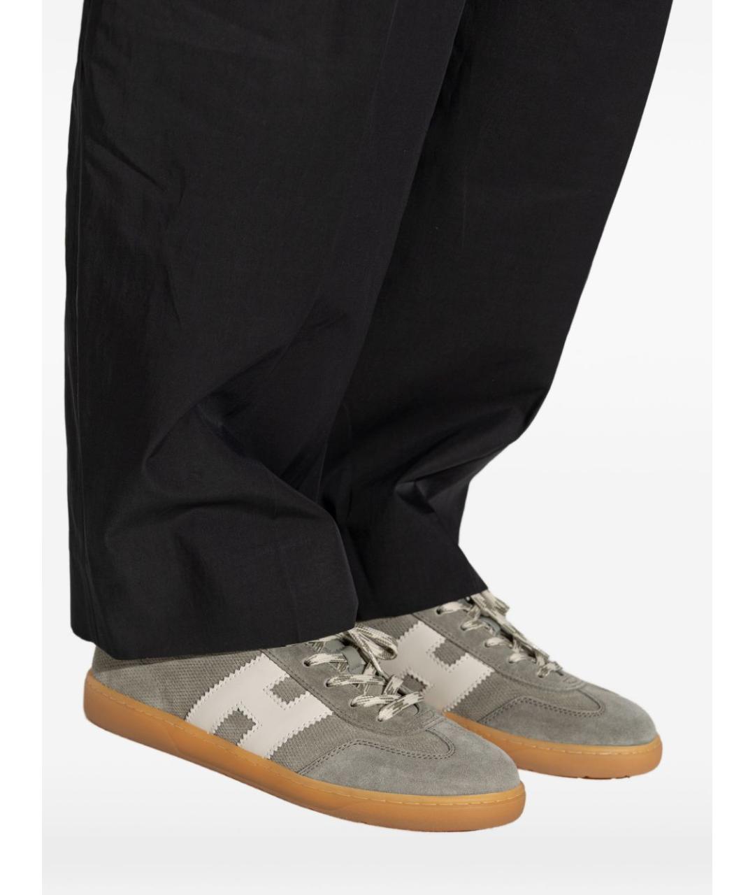 HOGAN Серые замшевые кроссовки, фото 4