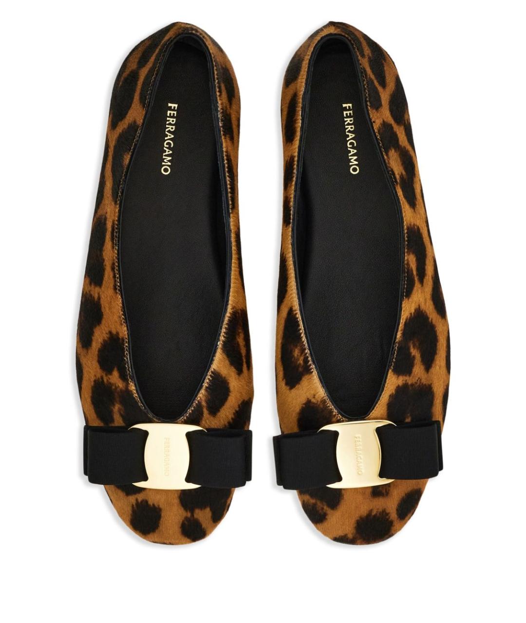 FERRAGAMO Мульти кожаные балетки, фото 4