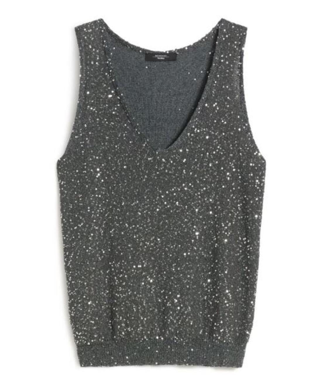 WEEKEND MAX MARA Антрацитовый вискозный джемпер / свитер, фото 1