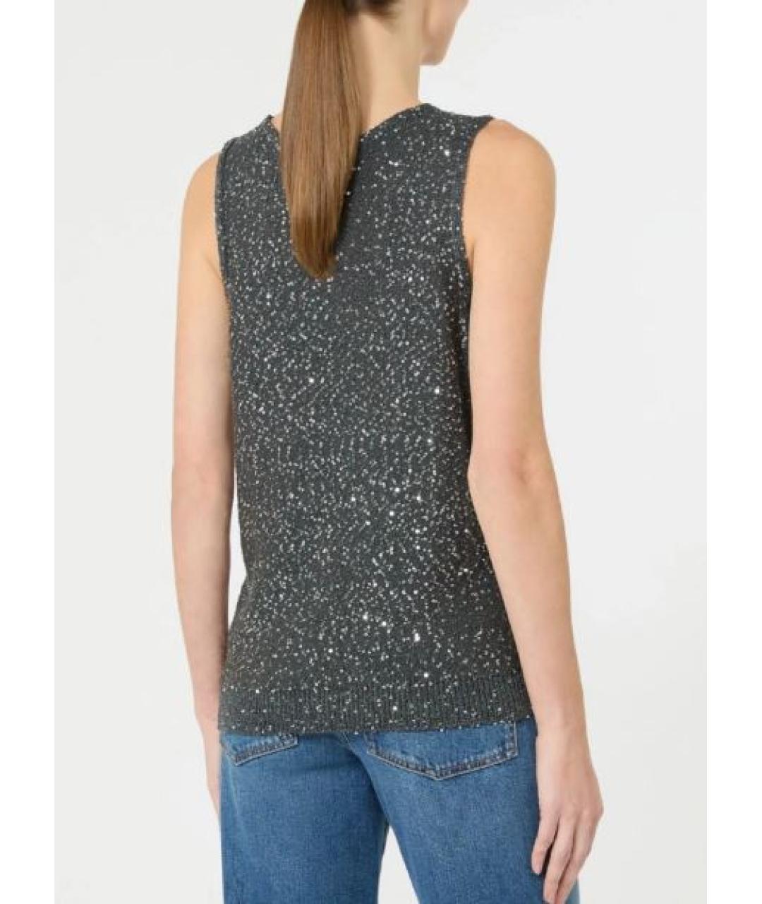 WEEKEND MAX MARA Антрацитовый вискозный джемпер / свитер, фото 2