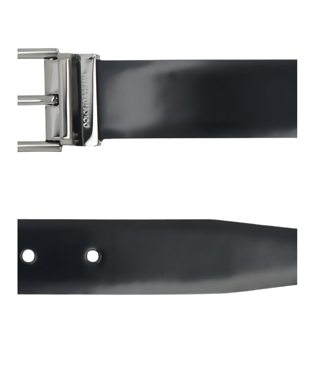 DOLCE&GABBANA Черный кожаный ремень, фото 3