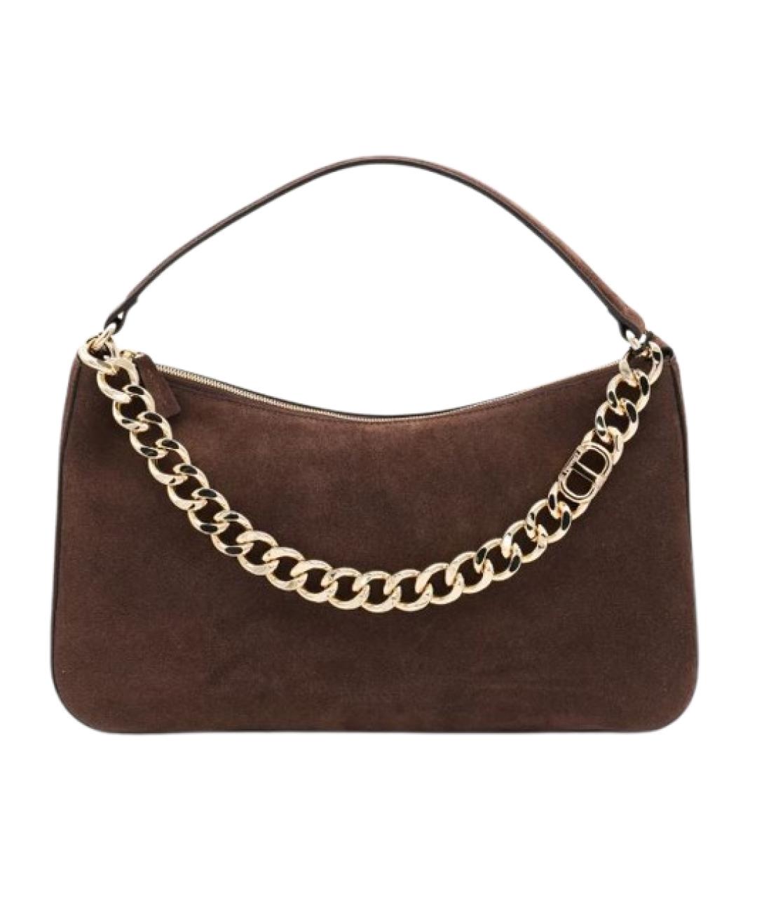 TWIN-SET Коричневая синтетическая сумка через плечо, фото 1