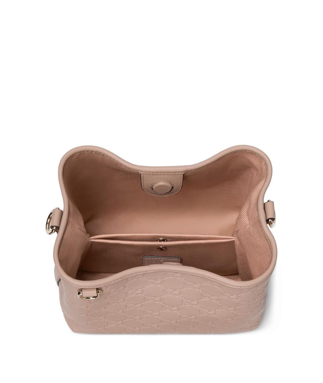 GUCCI Розовая кожаная сумка через плечо, фото 3