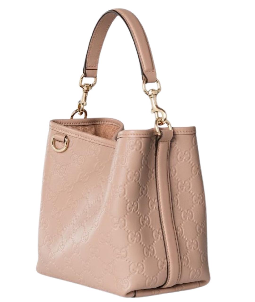 GUCCI Розовая кожаная сумка через плечо, фото 2