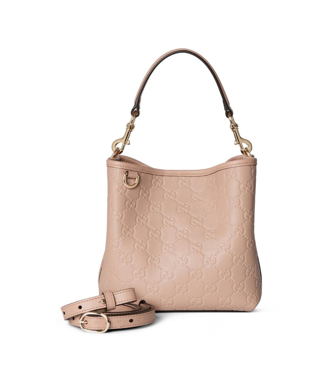 GUCCI Розовая кожаная сумка через плечо, фото 6