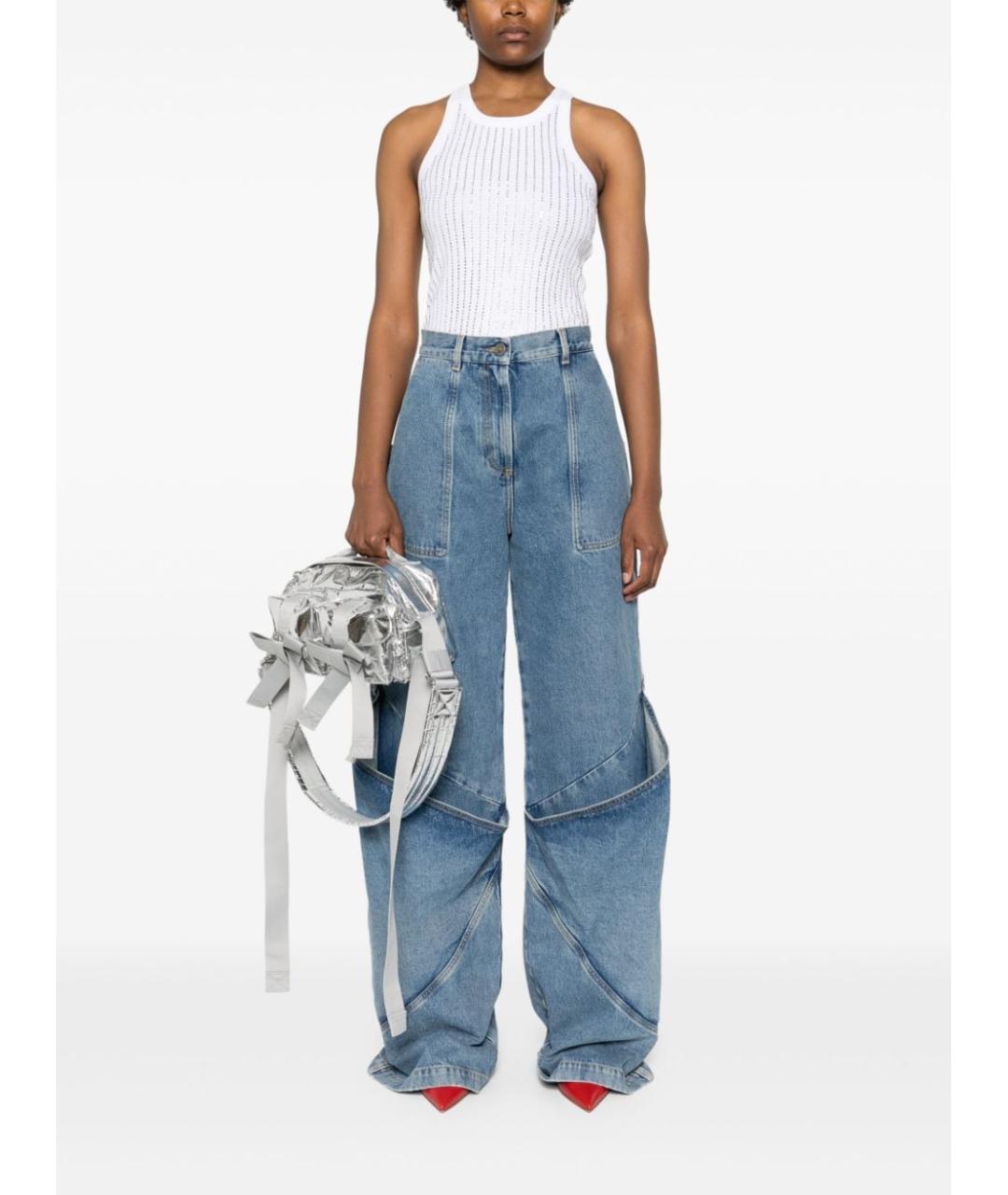 THE ATTICO Белая хлопковая майка, фото 5