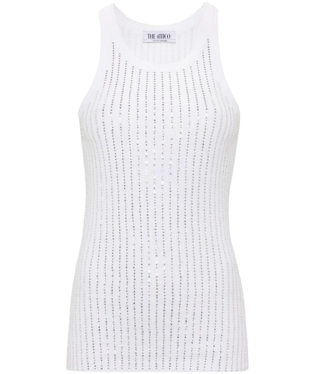 THE ATTICO Белая хлопковая майка, фото 1