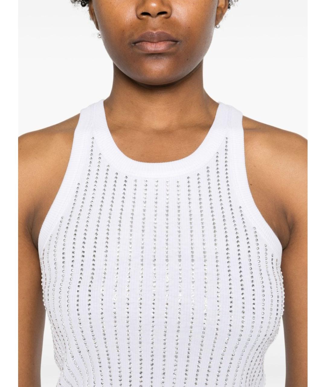 THE ATTICO Белая хлопковая майка, фото 3