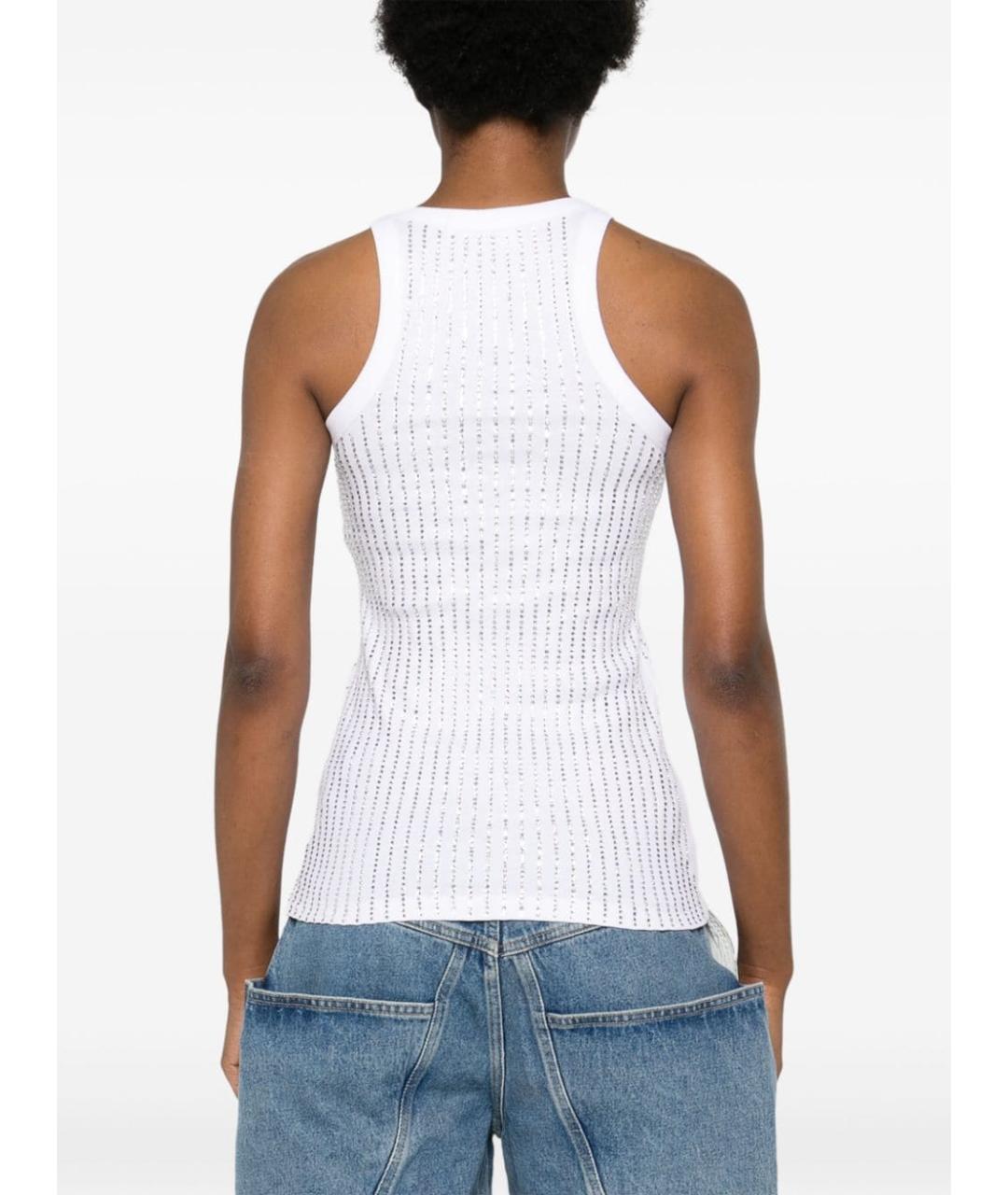 THE ATTICO Белая хлопковая майка, фото 2