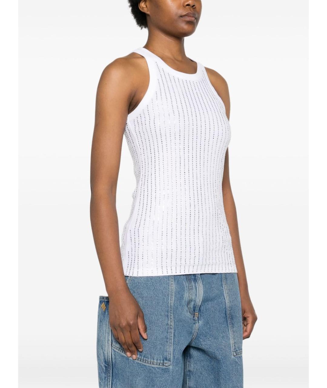 THE ATTICO Белая хлопковая майка, фото 4