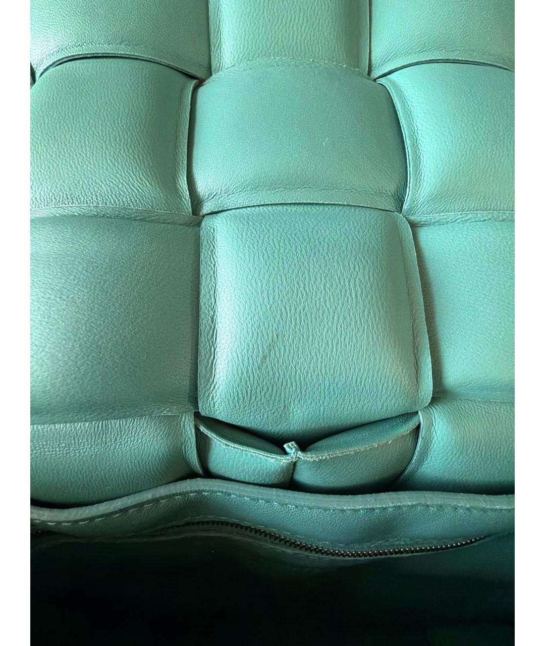 BOTTEGA VENETA Бирюзовая кожаная сумка через плечо, фото 8