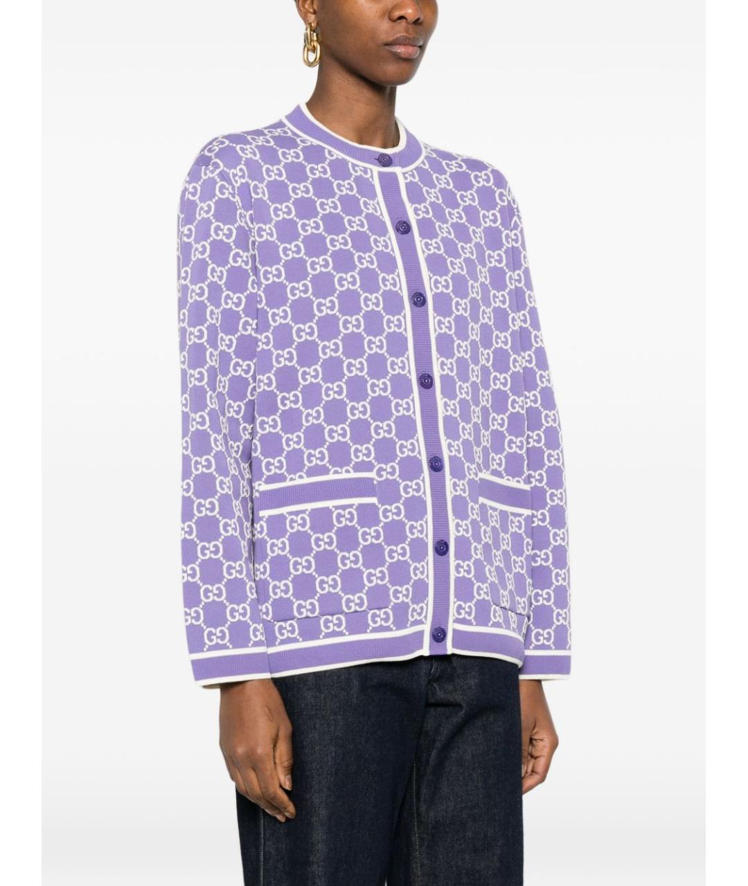 GUCCI Фиолетовый кардиган, фото 2