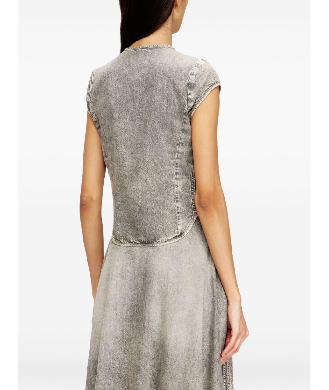 DIESEL Серая хлопковая рубашка, фото 3