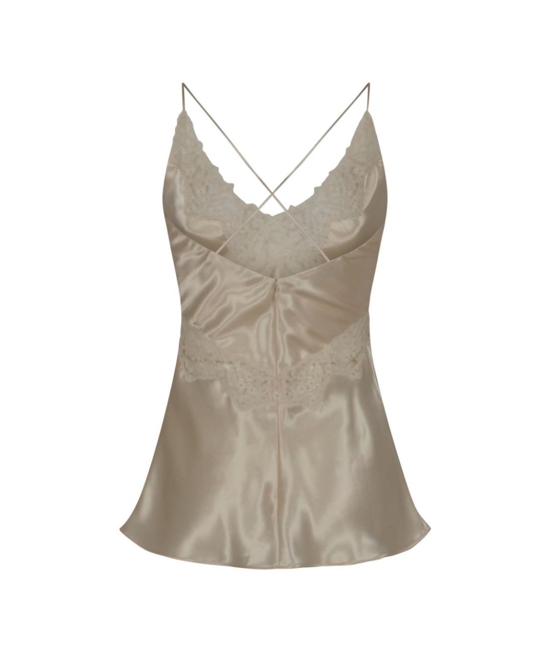 ALBERTA FERRETTI Белая шелковая майка, фото 2