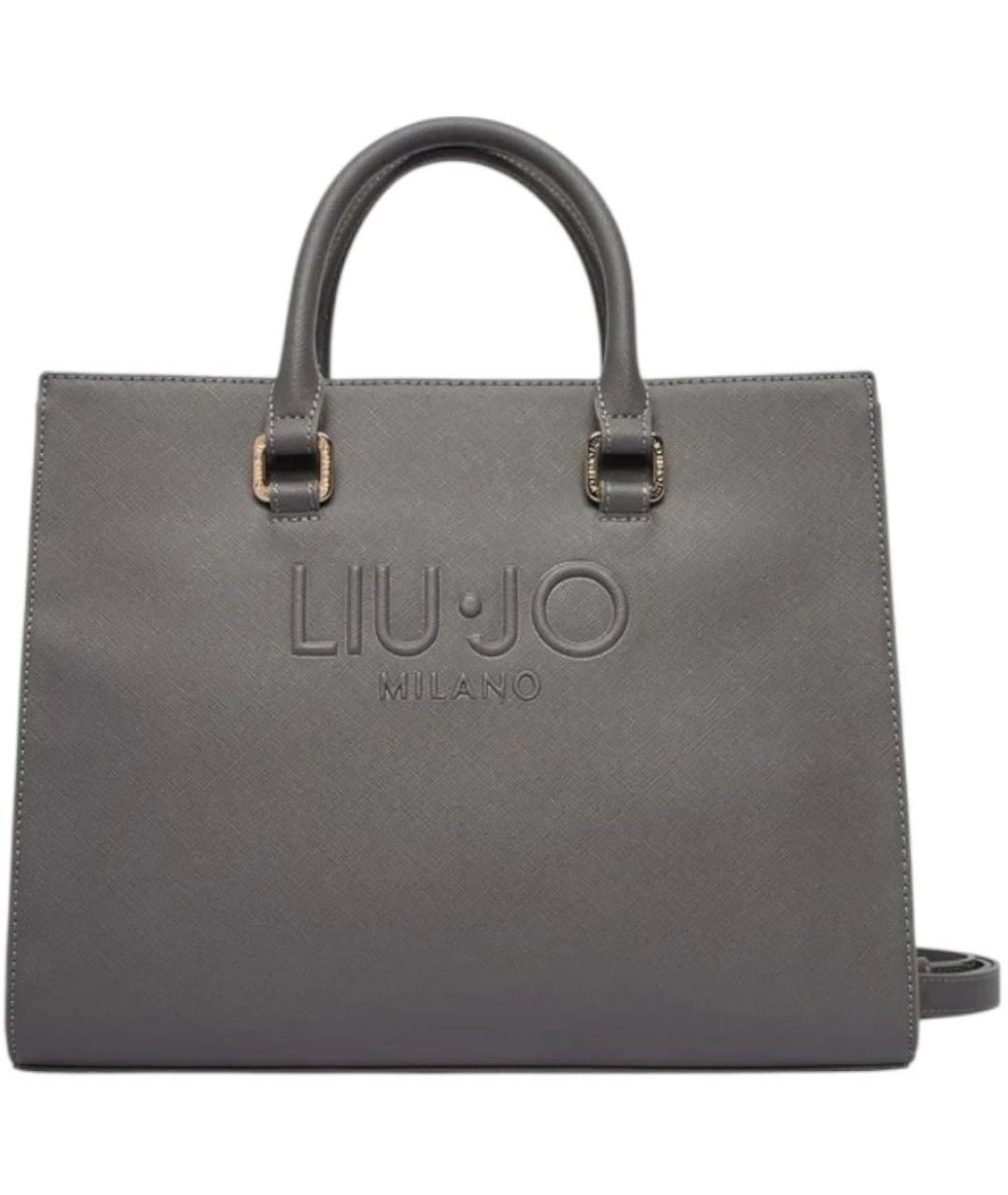 LIU JO Антрацитовая сумка тоут из искусственной кожи, фото 1