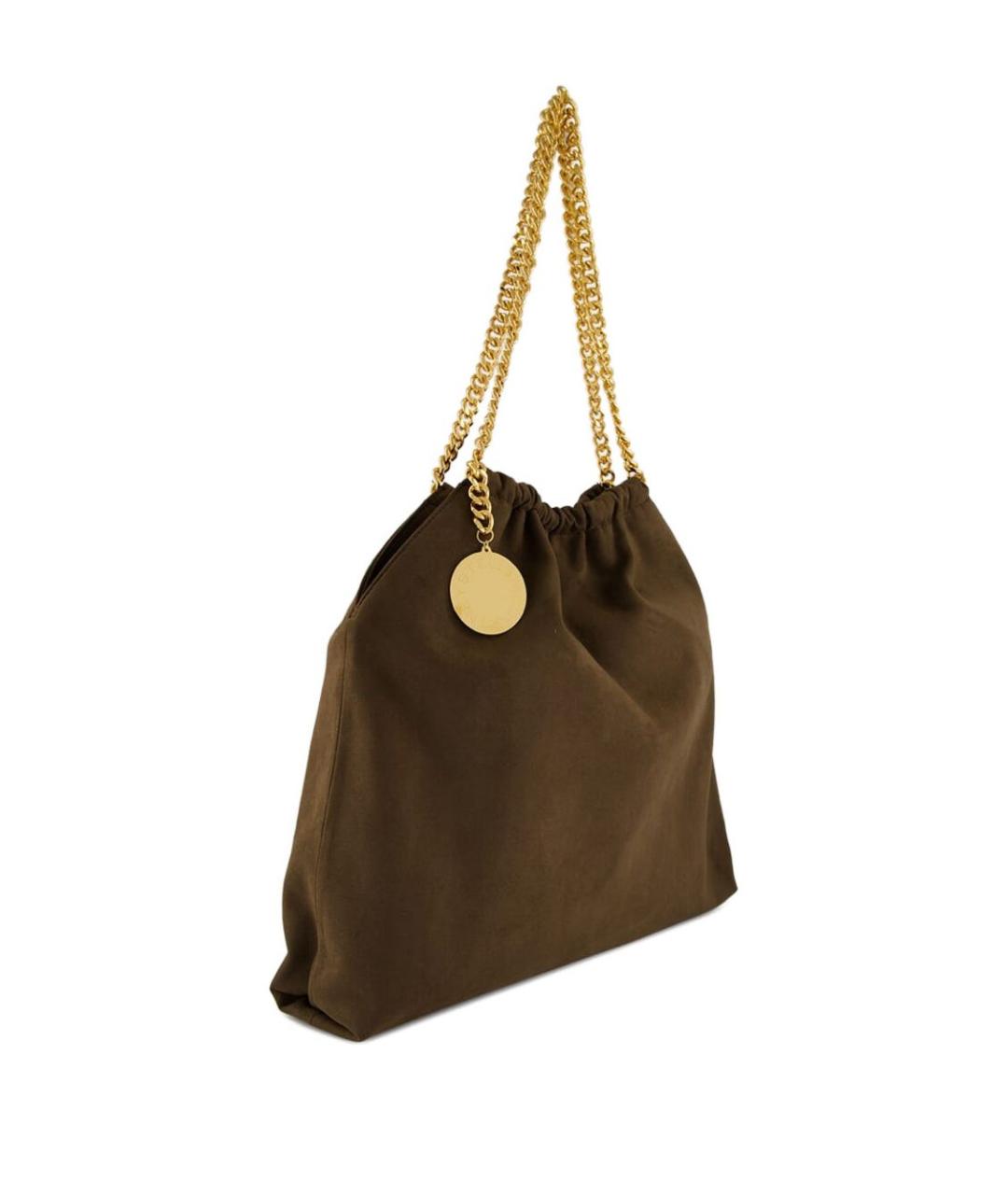 STELLA MCCARTNEY Коричневая синтетическая сумка тоут, фото 4