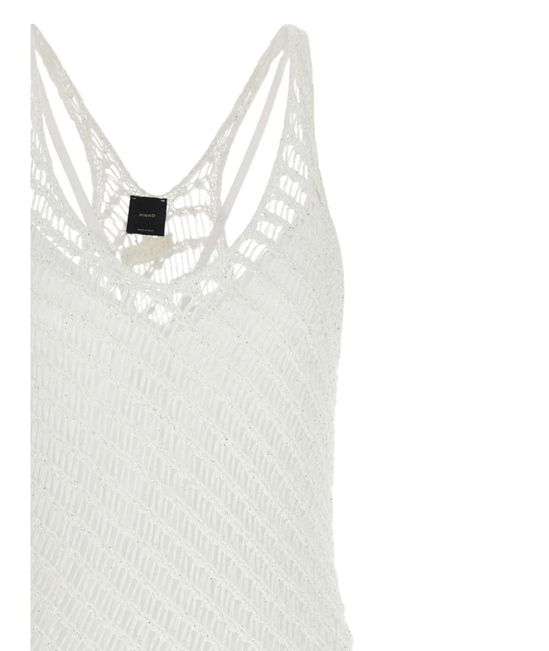 PINKO Белое полиэстеровое повседневное платье, фото 3