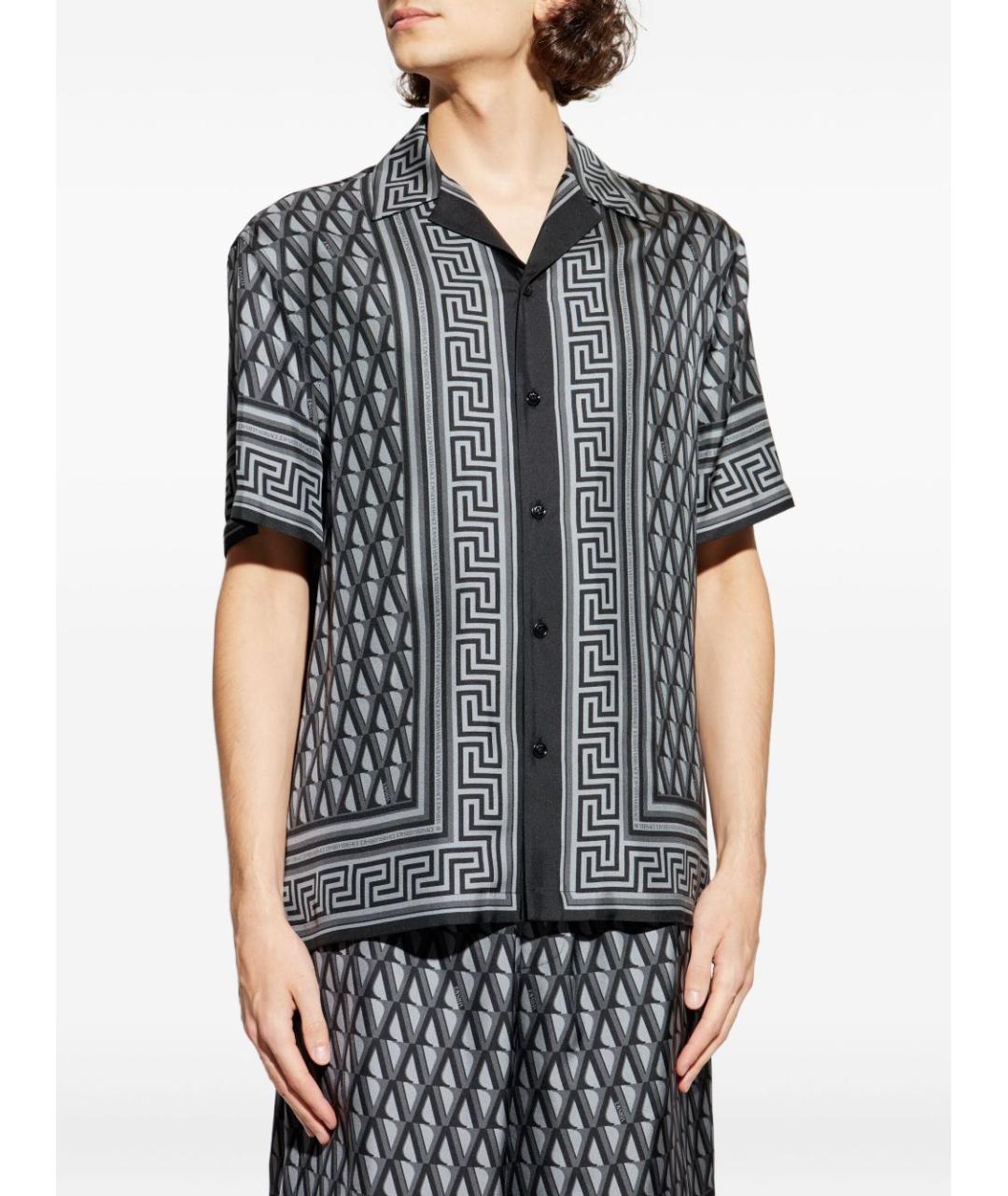 VERSACE Мульти шелковая кэжуал рубашка, фото 4