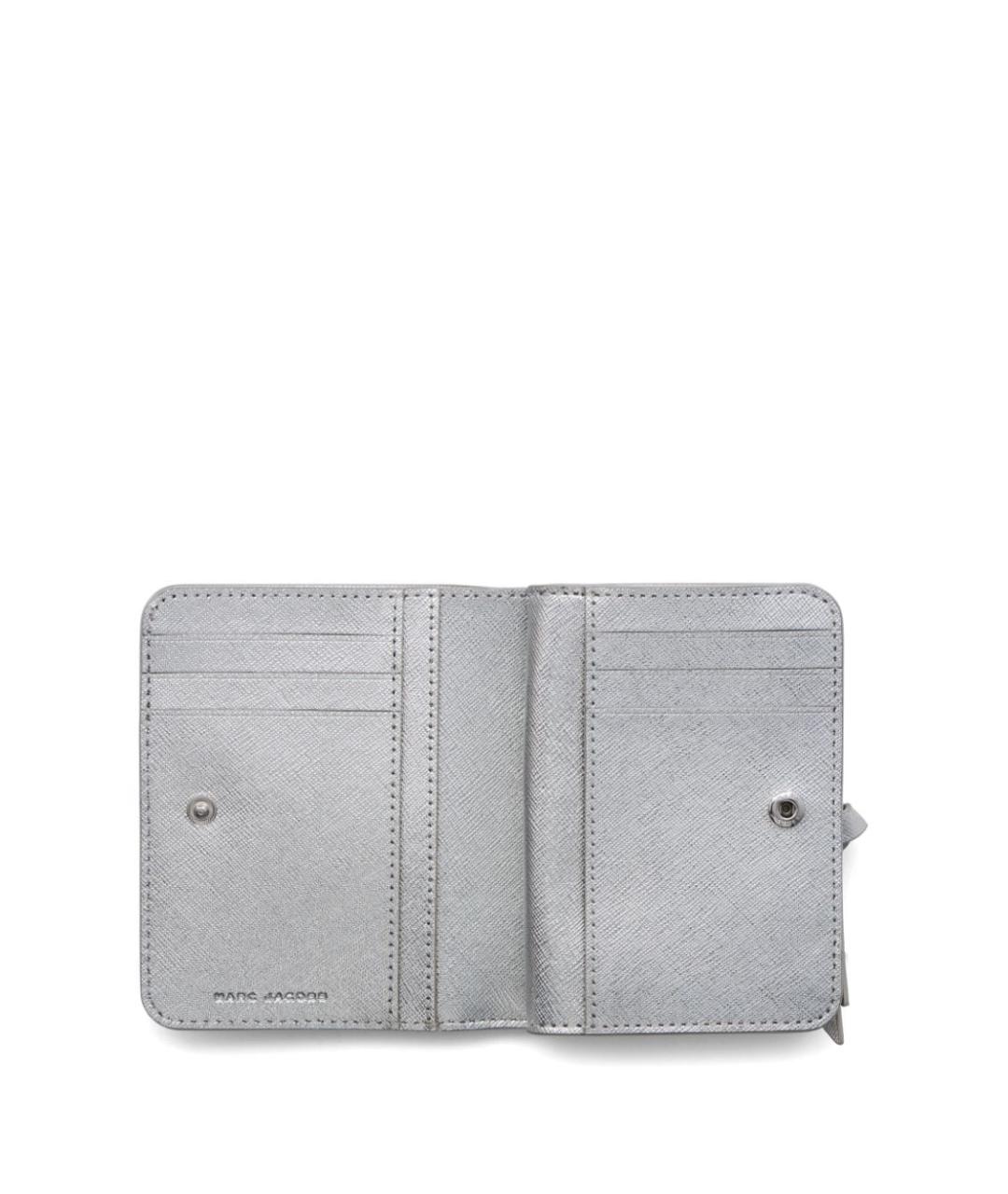MARC JACOBS Серебрянный кожаный кошелек, фото 4