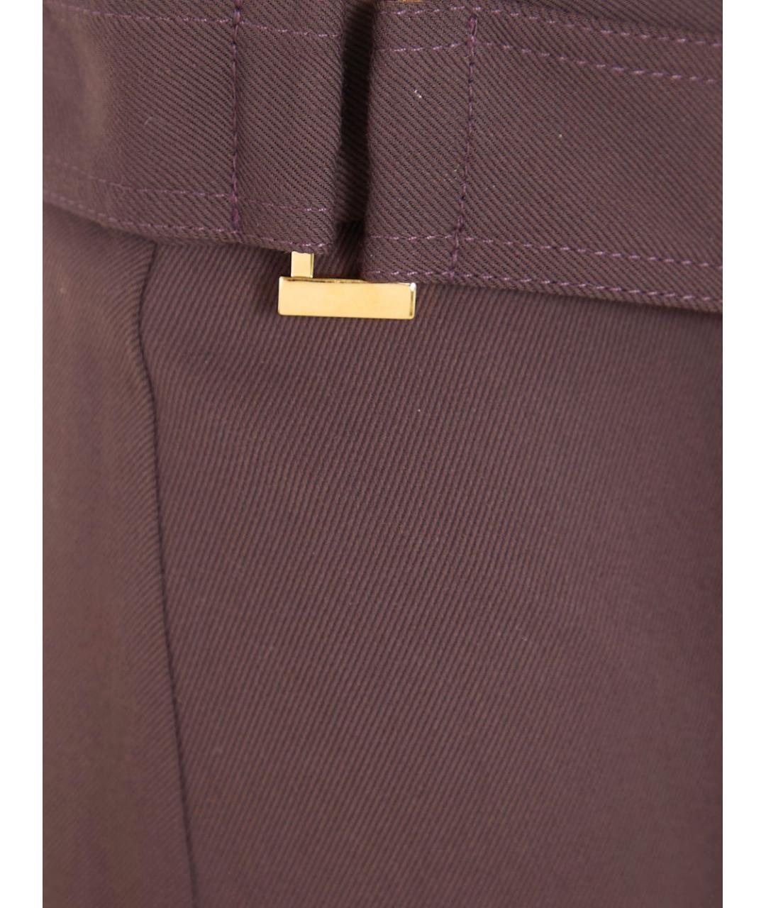 ELISABETTA FRANCHI Коричневая вискозная юбка миди, фото 3