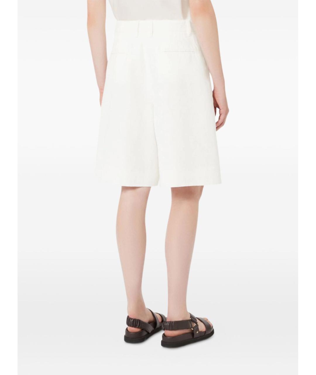 MAX MARA Белые хлопковые шорты, фото 3