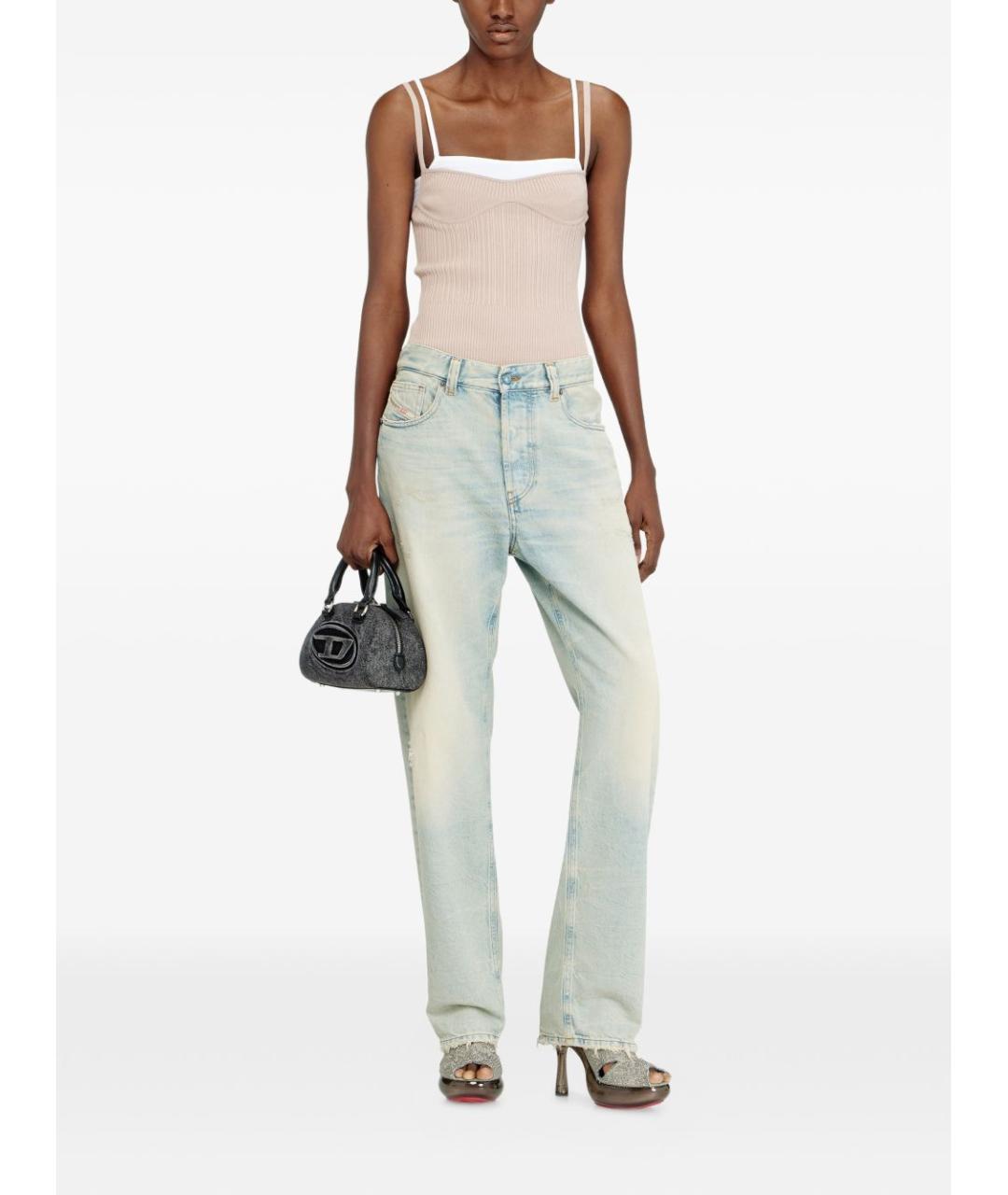 DIESEL Бежевая вискозная майка, фото 4