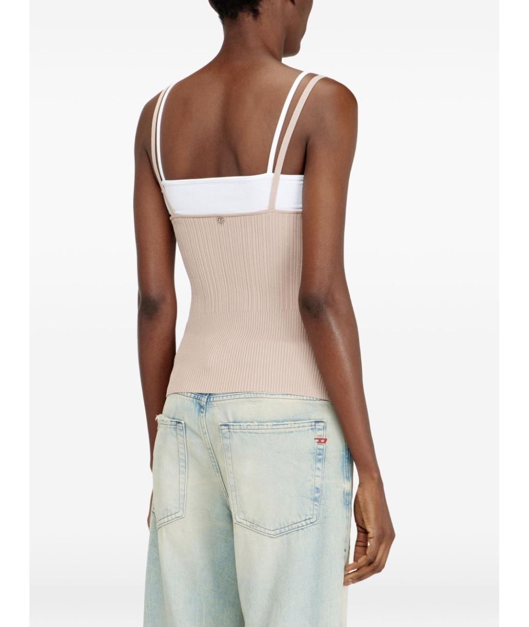 DIESEL Бежевая вискозная майка, фото 3