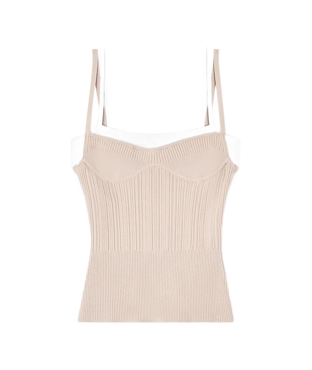 DIESEL Бежевая вискозная майка, фото 1