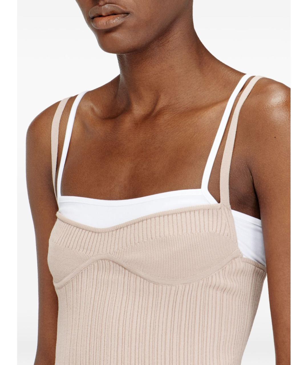 DIESEL Бежевая вискозная майка, фото 2