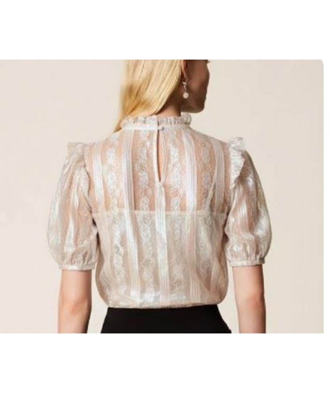 TWIN-SET Белый хлопковый джемпер / свитер, фото 2