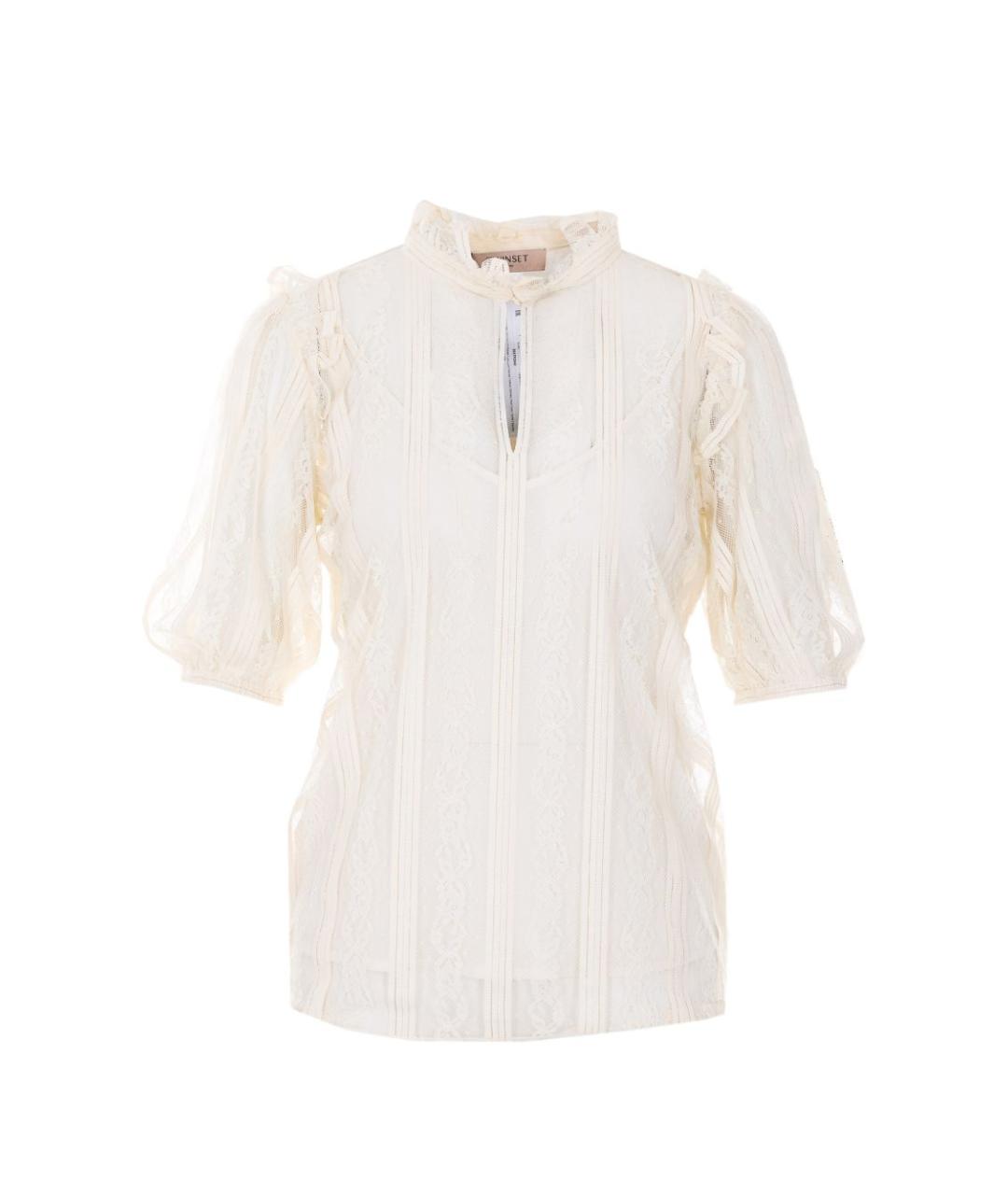 TWIN-SET Белый хлопковый джемпер / свитер, фото 3