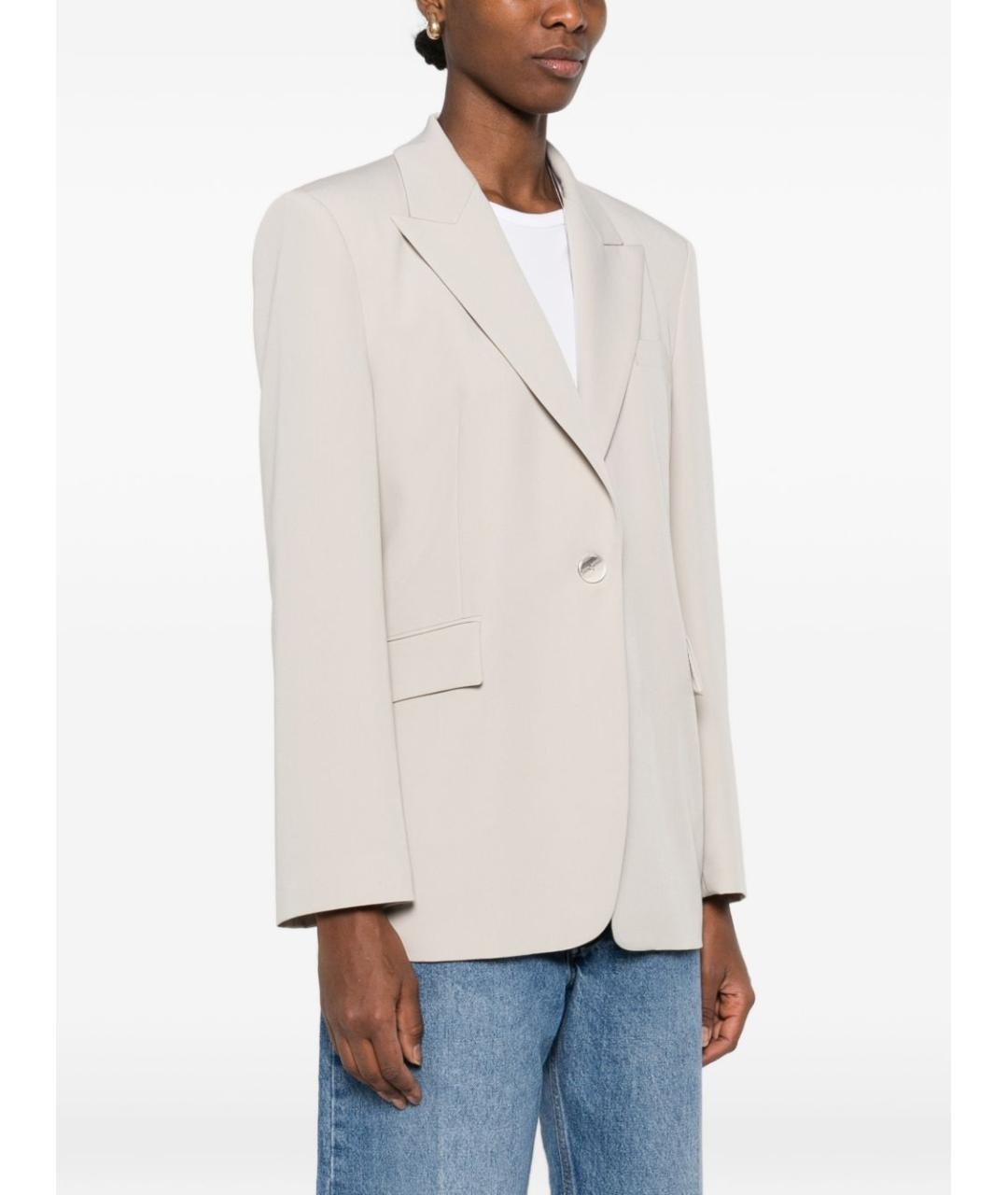 PINKO Серый полиэстеровый жакет/пиджак, фото 4