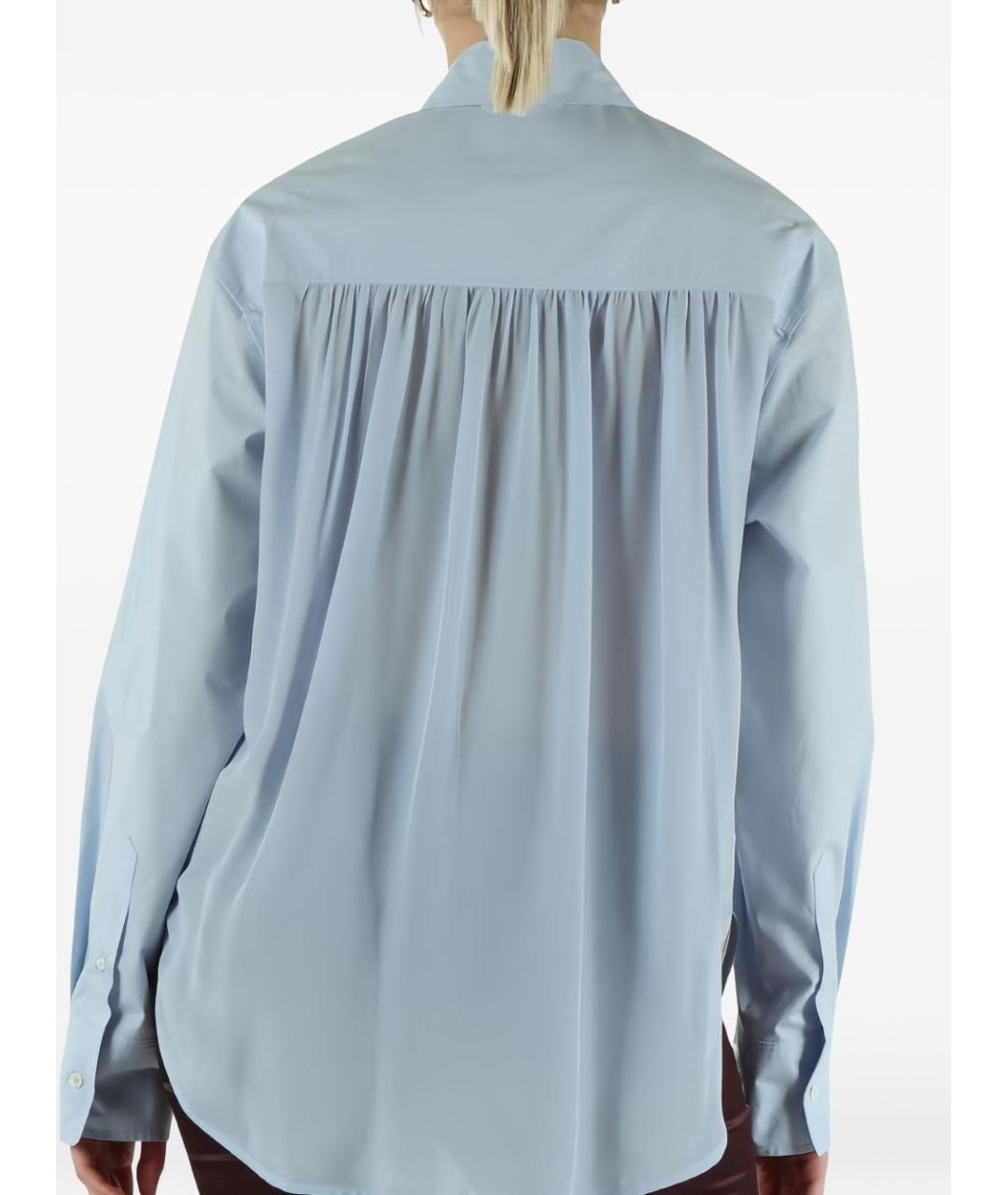 PINKO Голубая вискозная рубашка, фото 4
