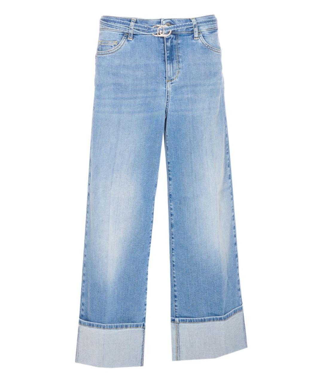 LIU JO Голубые прямые джинсы, фото 5