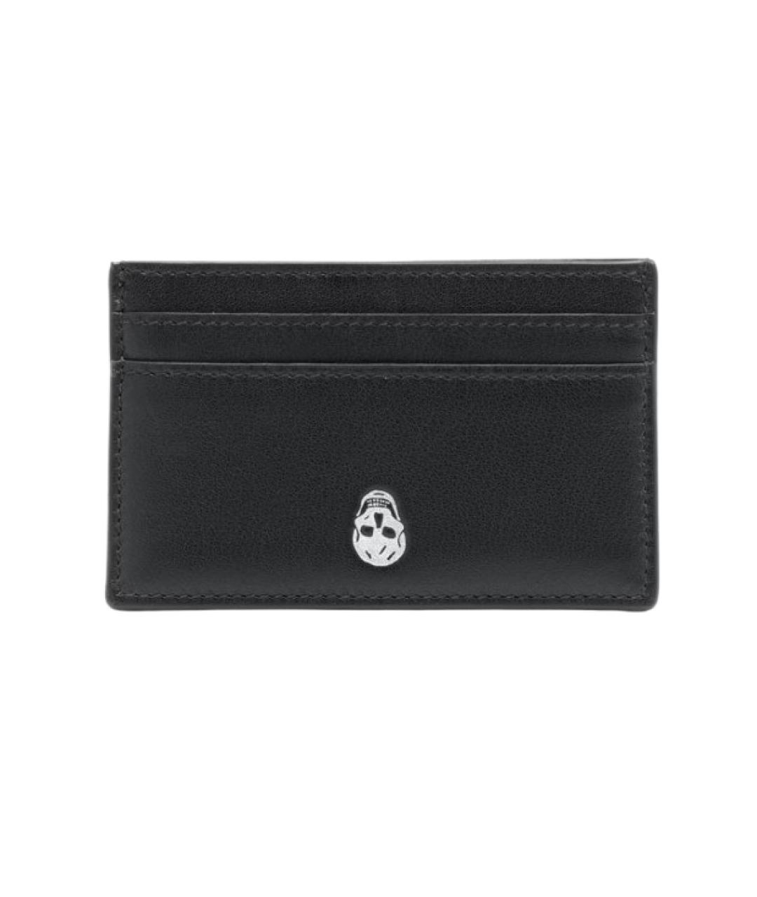 ALEXANDER MCQUEEN Черный кожаный кардхолдер, фото 1