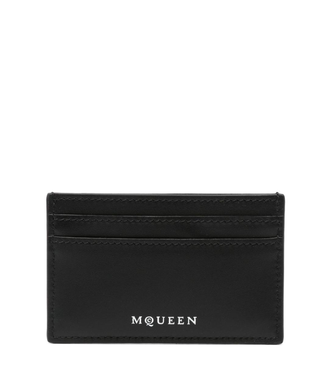 ALEXANDER MCQUEEN Черный кожаный кардхолдер, фото 2