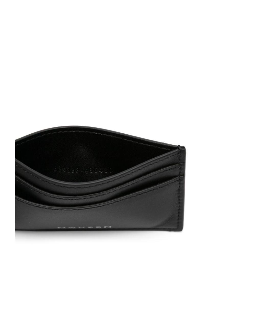 ALEXANDER MCQUEEN Черный кожаный кардхолдер, фото 3