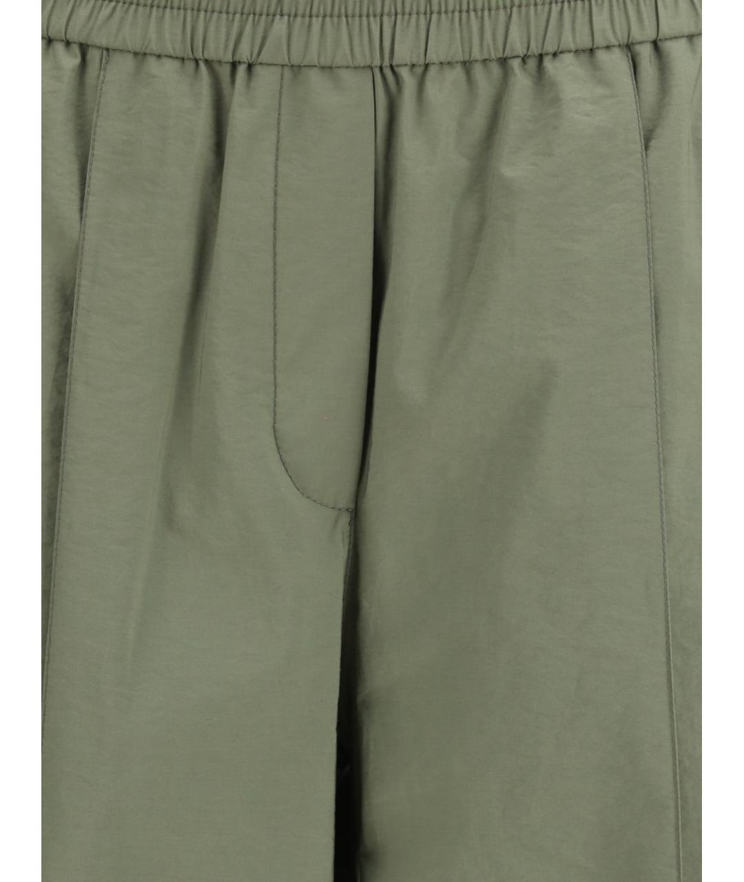 BRUNELLO CUCINELLI Хаки прямые брюки, фото 3