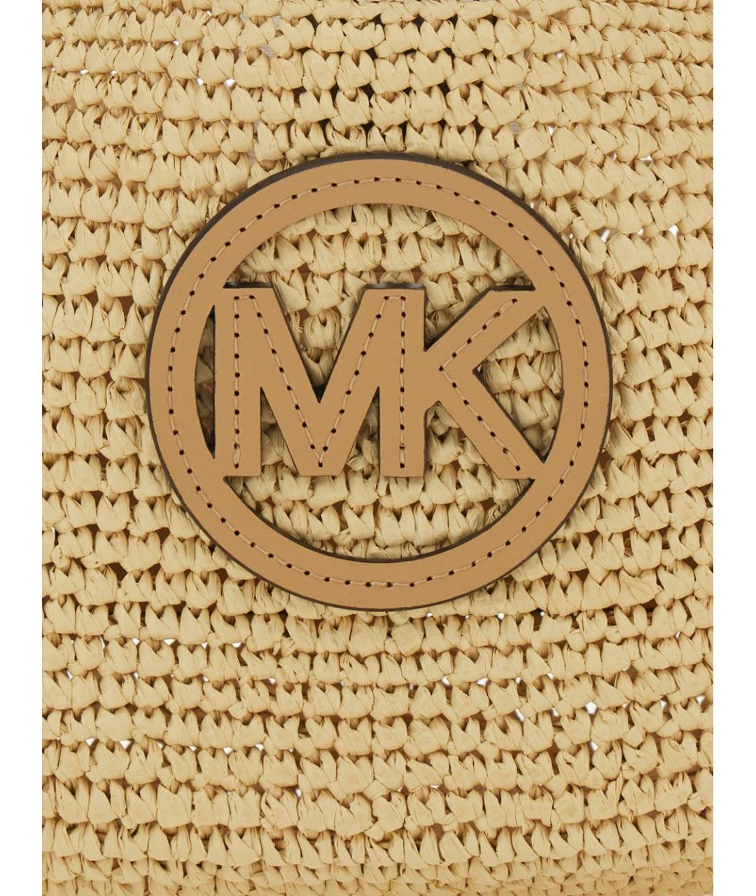 MICHAEL KORS Бежевая пелетеная сумка через плечо, фото 2