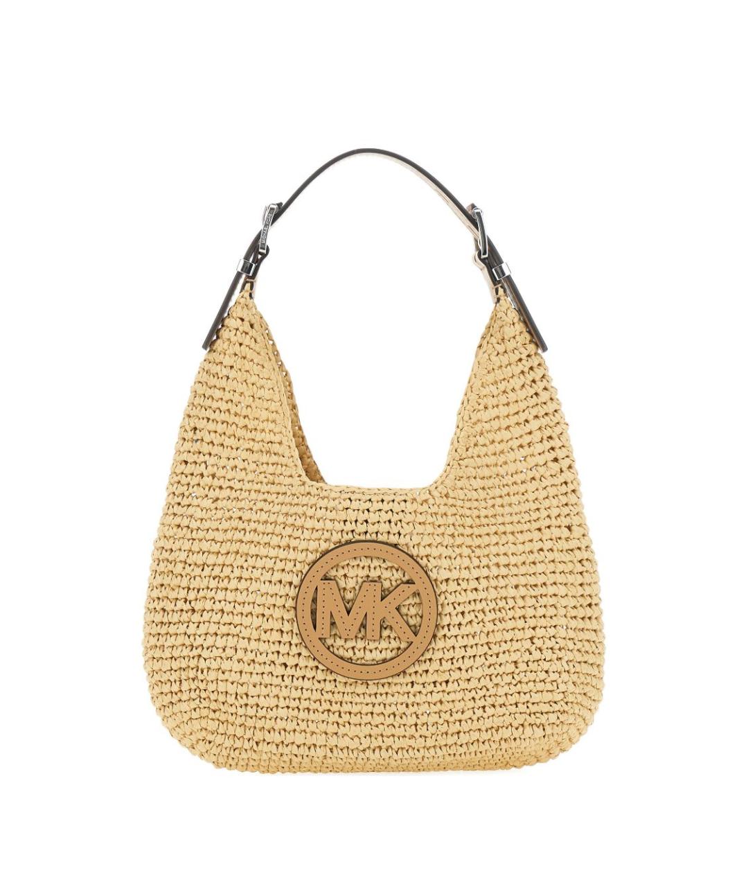 MICHAEL KORS Бежевая пелетеная сумка через плечо, фото 1