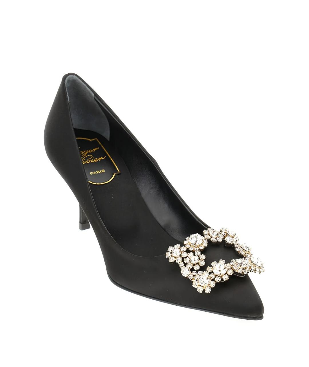 ROGER VIVIER Черные кожаные туфли, фото 4