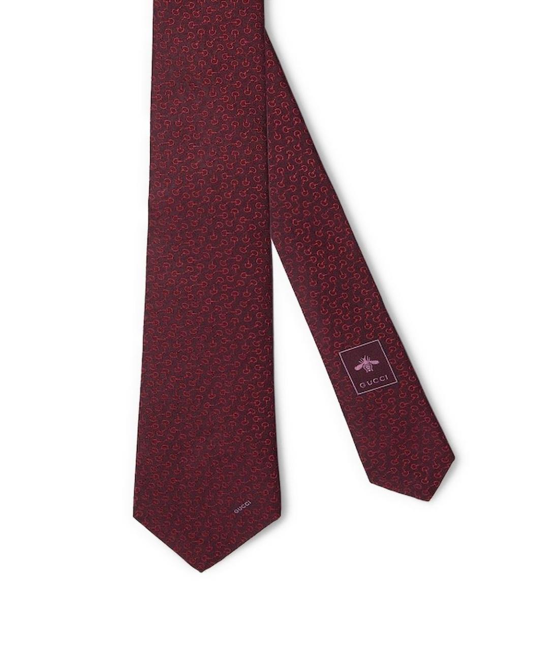 GUCCI Бордовый галстук, фото 4