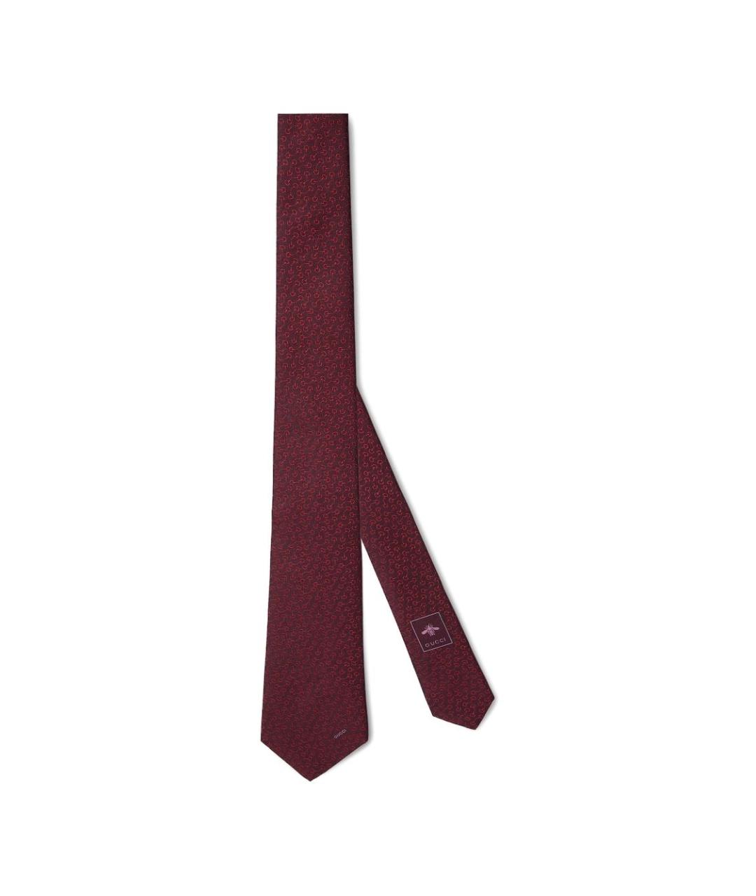 GUCCI Бордовый галстук, фото 3